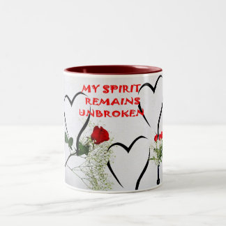 De Café Em Dois Tons CORAÇÕES - caneca do ESPÍRITO dos ROSAS do n