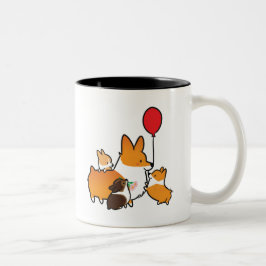De Café Em Dois Tons Corgi vermelho eu amo a caneca | CorgiThings da