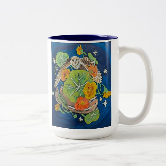 De Café Em Dois Tons Coruja e caneca (Direita)