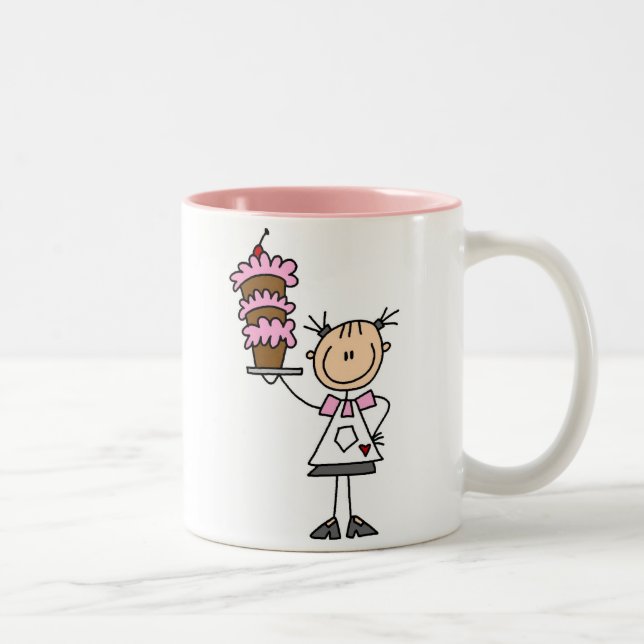 De Café Em Dois Tons Cozendo uma caneca do bolo (Direita)