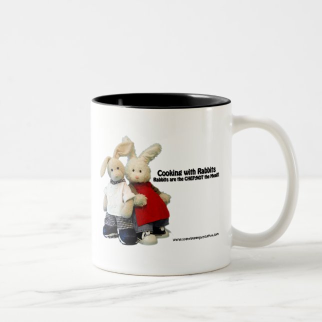 De Café Em Dois Tons Cozimento com coelhos - caneca (Direita)