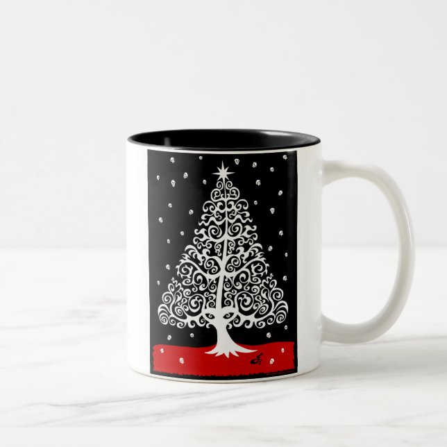 De Café Em Dois Tons Crânios para a caneca do Natal (Direita)
