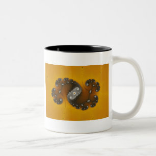 De Café Em Dois Tons Criatura Da cinza - Caneca Fractal