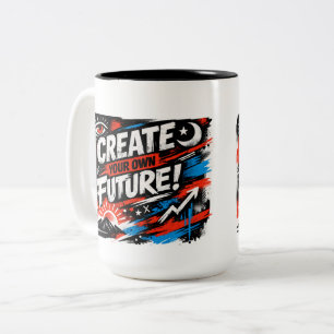 De Café Em Dois Tons Crie Seu Futuro Caneca Motivacional Sonhe Grande A