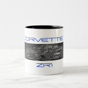 De Café Em Dois Tons Cromo CORVETA, CANECA ZR1