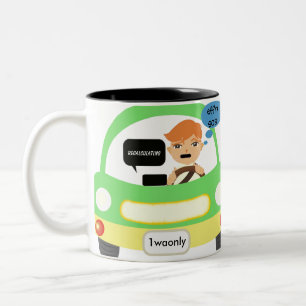 De Café Em Dois Tons ~ da caneca desafiado direcional