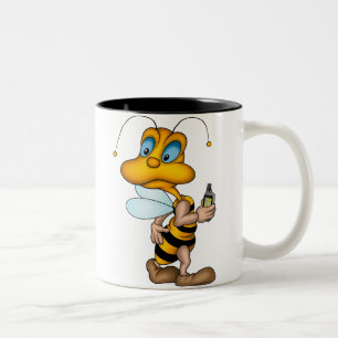 De Café Em Dois Tons Dança da caneca bêbedo da abelha