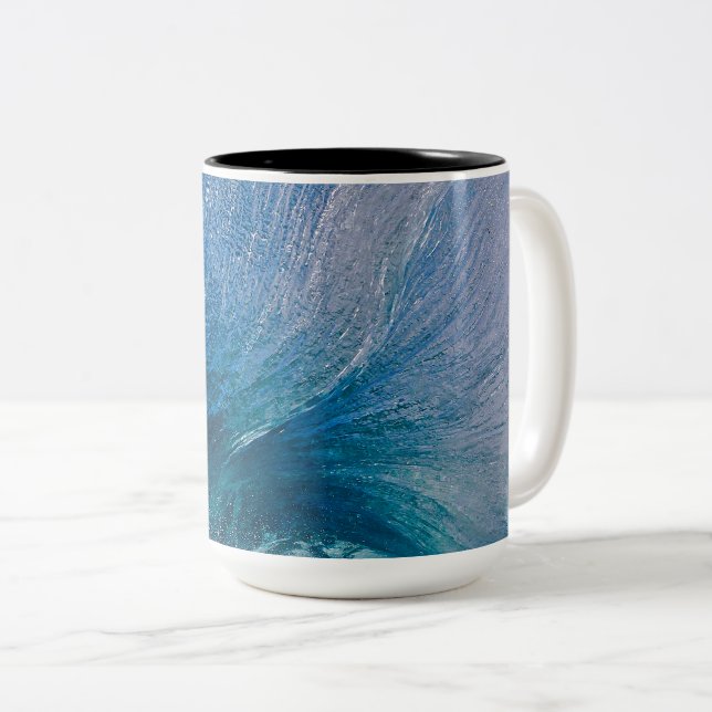 De Café Em Dois Tons Dança do Oceano - Caneca (Frente Esquerda)
