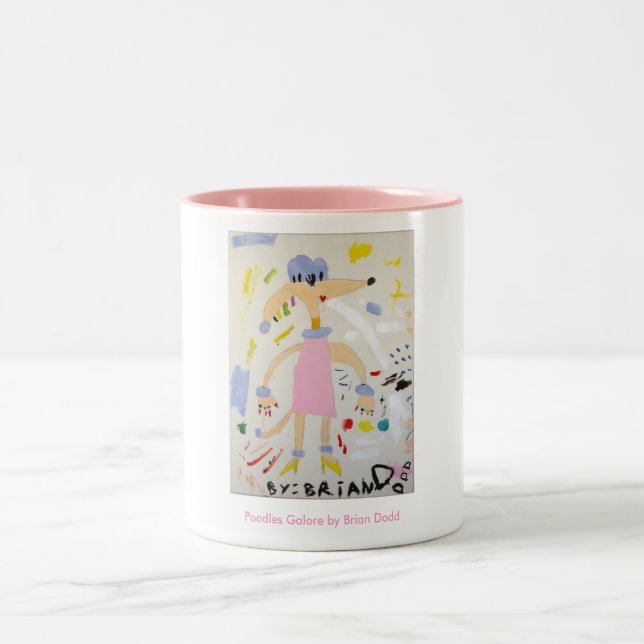 De Café Em Dois Tons Das caniches caneca abundante (Centro)