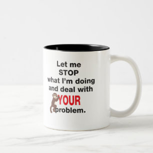 De Café Em Dois Tons Deixe-me parar a caneca