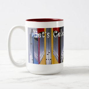 De Café Em Dois Tons Deixe-nos comemorar a caneca dos órgãos -