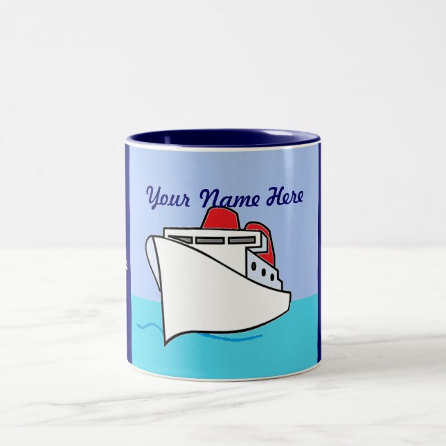 De Café Em Dois Tons Deixe-nos cruzar caneca personalizada (Centro)