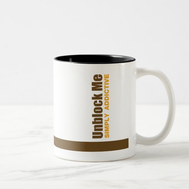 De Café Em Dois Tons Desbloqueie-me a caneca 02 (Direita)