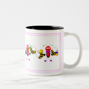 De Café Em Dois Tons Design bonito da caneca dos joaninhas e das