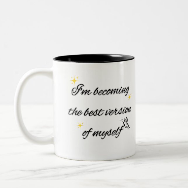 De Café Em Dois Tons design da caneca mog motivacional (Esquerda)