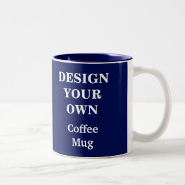 De Café Em Dois Tons Design da sua própria caneca - Azul