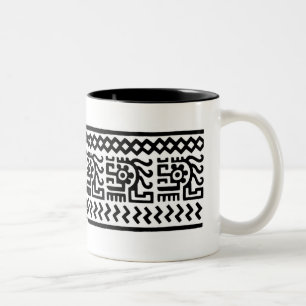 De Café Em Dois Tons Design mexicano antigo - caneca