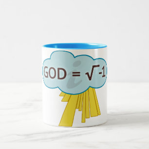 De Café Em Dois Tons Deus = raiz quadrada da caneca -1