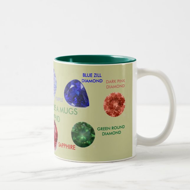 DE CAFÉ EM DOIS TONS DIAMANTES! CANECA (Direita)