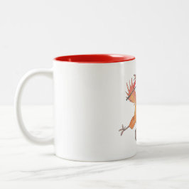De Café Em Dois Tons Dianteiro! Caneca Golfing da galinha