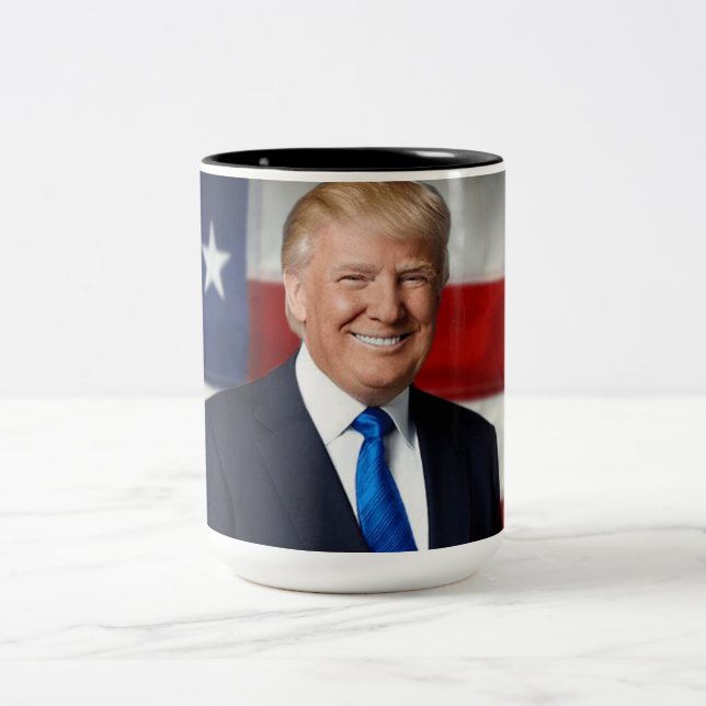 De Café Em Dois Tons Donald Trump: Uma caneca grande! (Centro)