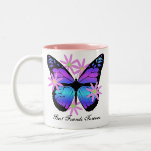De Café Em Dois Tons Dos melhores amigos caneca da borboleta para
