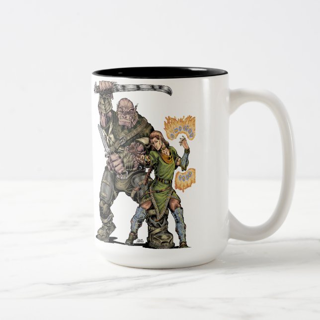 De Café Em Dois Tons Duende da fantasia e caneca do ogre (Direita)