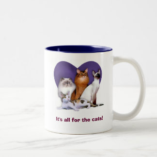 De Café Em Dois Tons É todo para os gatos! Caneca