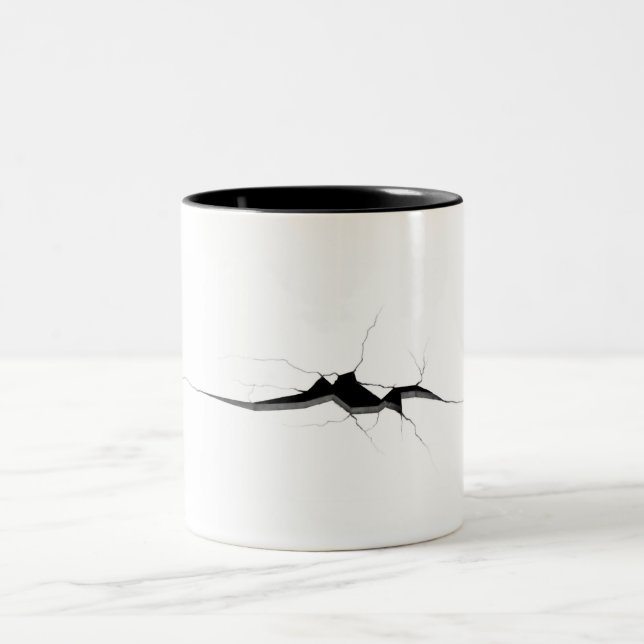 De Café Em Dois Tons Efeito quebrado da caneca (Centro)