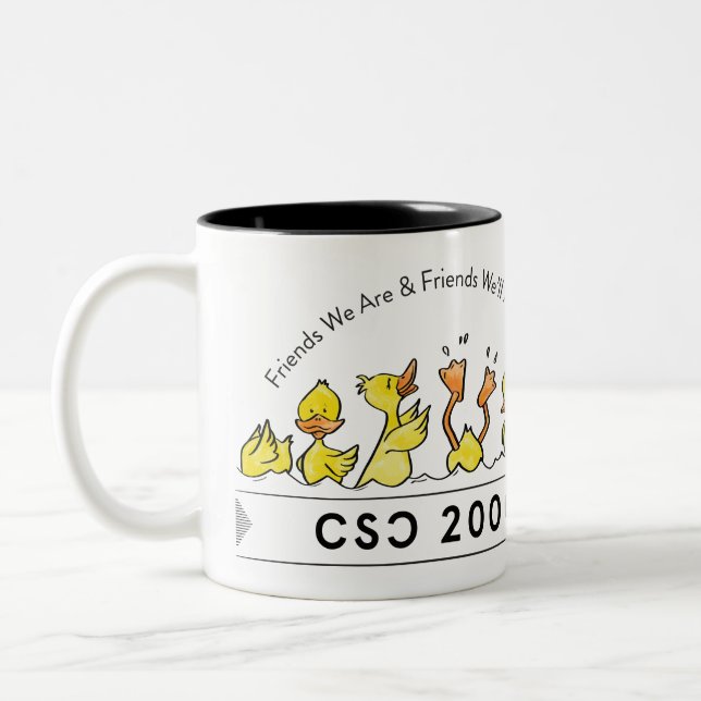 De Café Em Dois Tons empurre uma caneca com patos (Esquerda)
