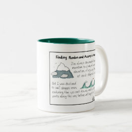 De Café Em Dois Tons Encontrando a caneca do Dois-Tom da paixão e da