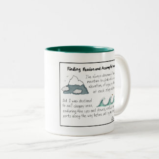 De Café Em Dois Tons Encontrando a caneca do Dois-Tom da paixão e da