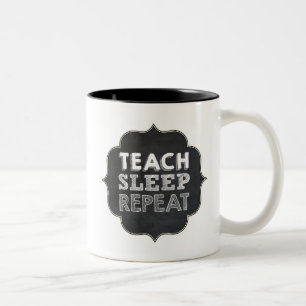 De Café Em Dois Tons Ensine a caneca da repetição do sono