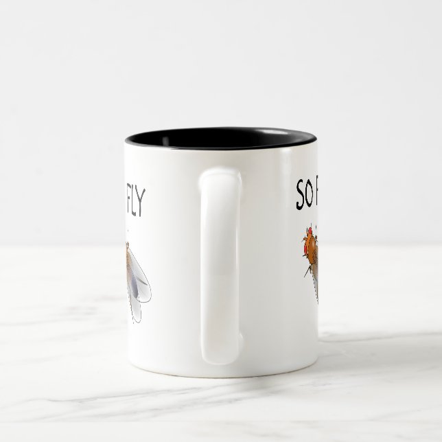 De Café Em Dois Tons Então, voe a caneca Drosophila (Alça)
