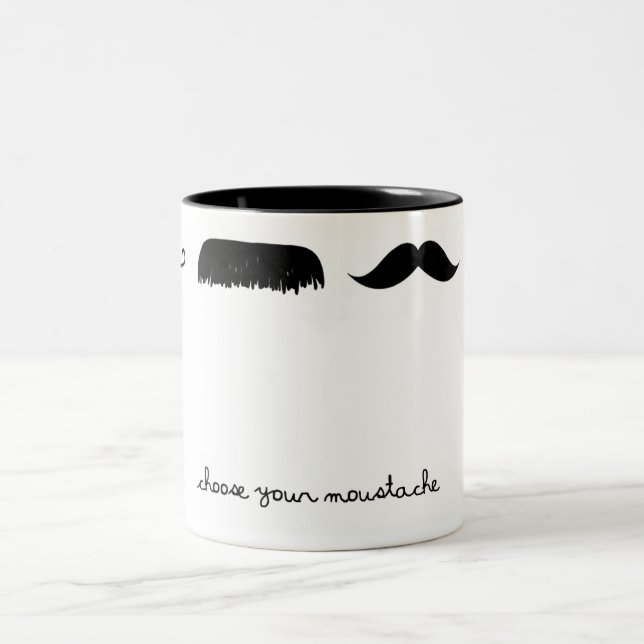 De Café Em Dois Tons escolha sua caneca do moustache (Centro)