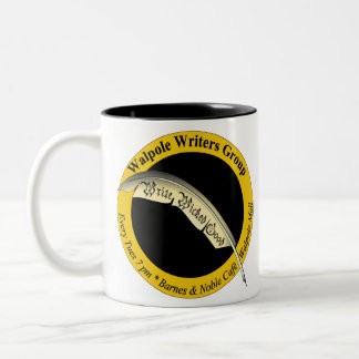 De Café Em Dois Tons Escreva a boa caneca preta má do logotipo
