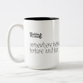 De Café Em Dois Tons Escrevendo: Caneca