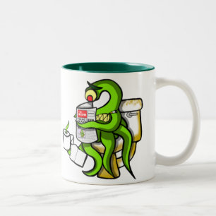 De Café Em Dois Tons Essa caneca da coisa do horror