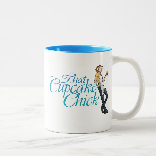 De Café Em Dois Tons Essa caneca do pintinho do cupcake (Direita)
