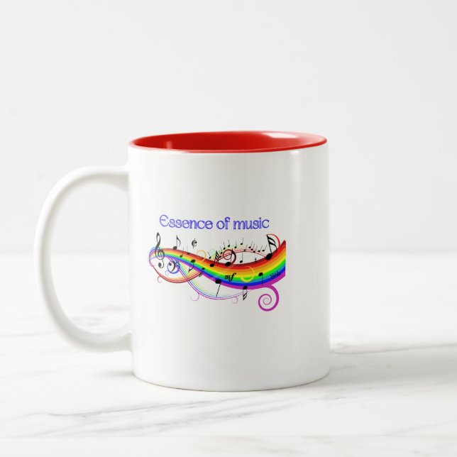De Café Em Dois Tons Essência Da Caneca Música-Café. (Esquerda)