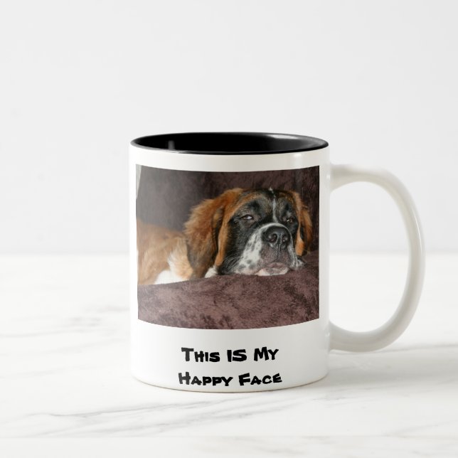 De Café Em Dois Tons Esta É A Caneca Do Meu Rosto Feliz (Direita)