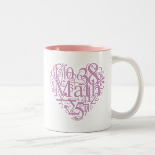 De Café Em Dois Tons Eu amo a caneca da matemática