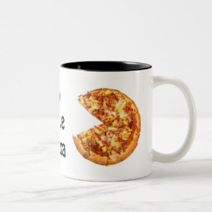 De Café Em Dois Tons Eu amo a caneca da pizza