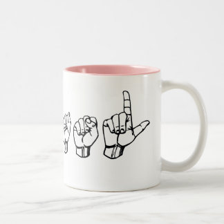 De Café Em Dois Tons Eu amo a caneca do ASL