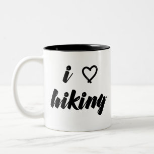 De Café Em Dois Tons Eu amo caminhar a caneca