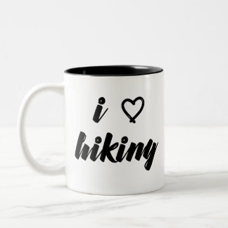 De Café Em Dois Tons Eu amo caminhar a caneca