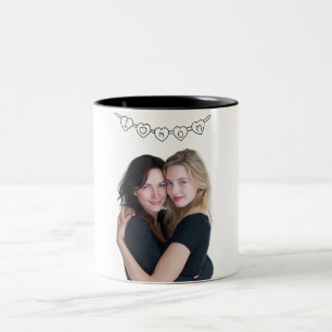 De Café Em Dois Tons Eu Amo Mamãe   Caneca Personalizada com Foto para 