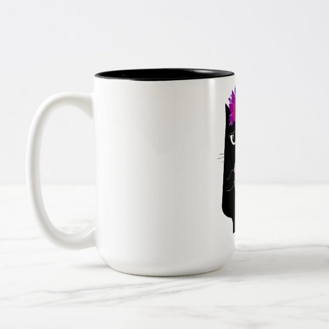 De Café Em Dois Tons Eu Amo-Me 15 Oz. Caneca (Esquerda)