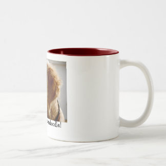 De Café Em Dois Tons Eu amo meu Goldendoodle! Caneca