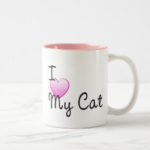 De Café Em Dois Tons Eu amo minha caneca do gato